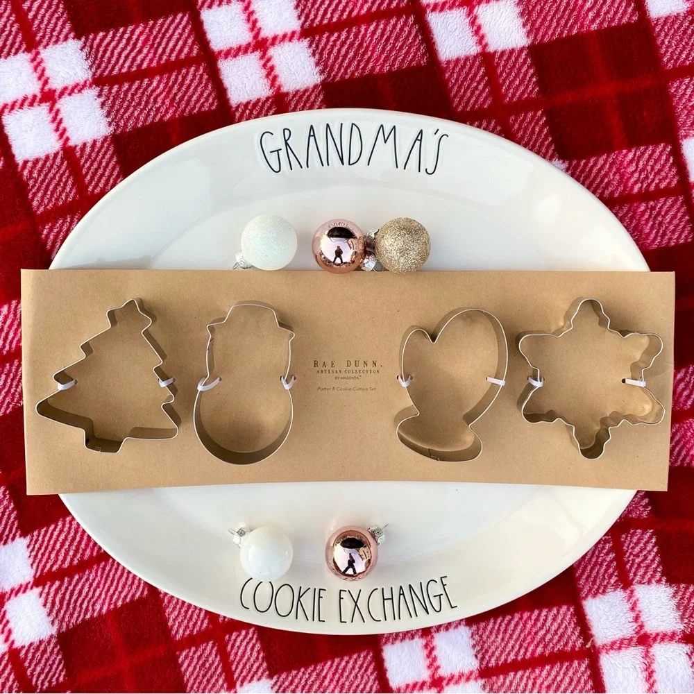 NEW Rae Dunn GRANDMA'S COOKIE EXCHANGE ceramic cookie/baking plate platter/tray